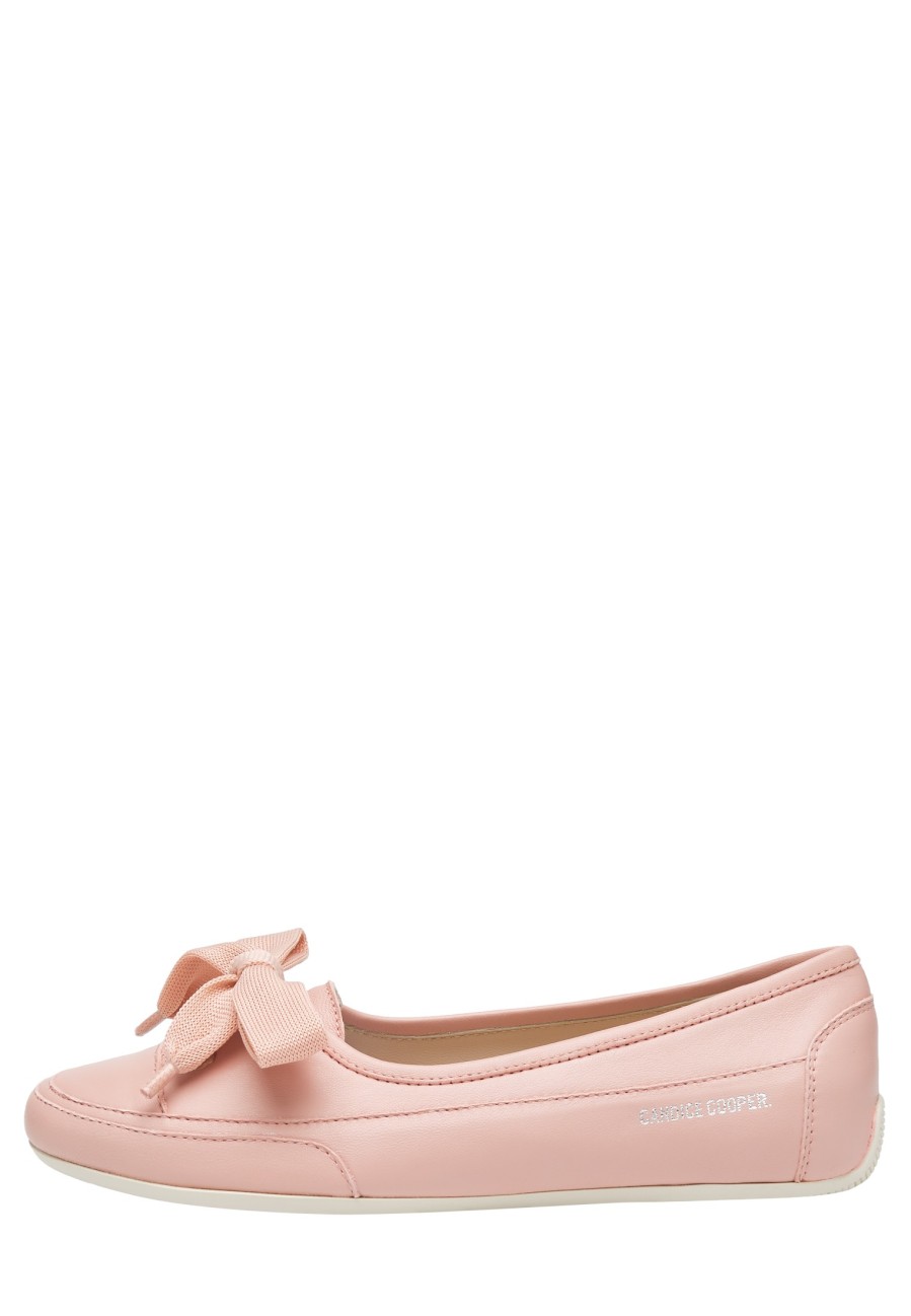 Men Candice Cooper | Candy Bow - Leather Ballet Flats - Pink