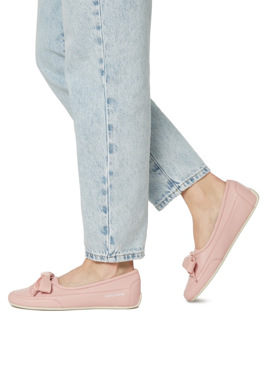 Men Candice Cooper | Candy Bow - Leather Ballet Flats - Pink