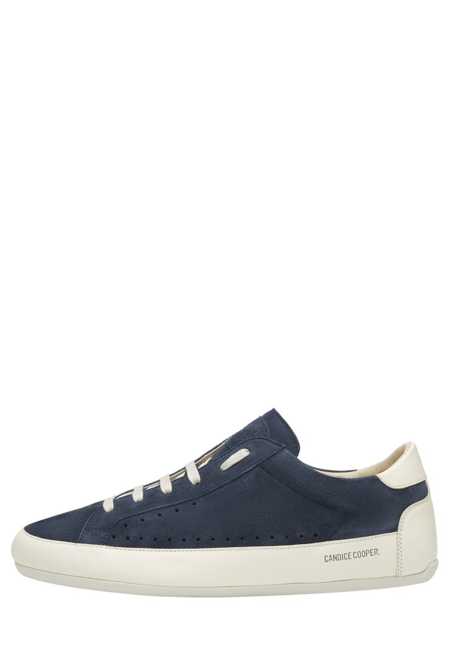 Men Candice Cooper | Danny - Leather And Suede Sneakers - Navy-Cream