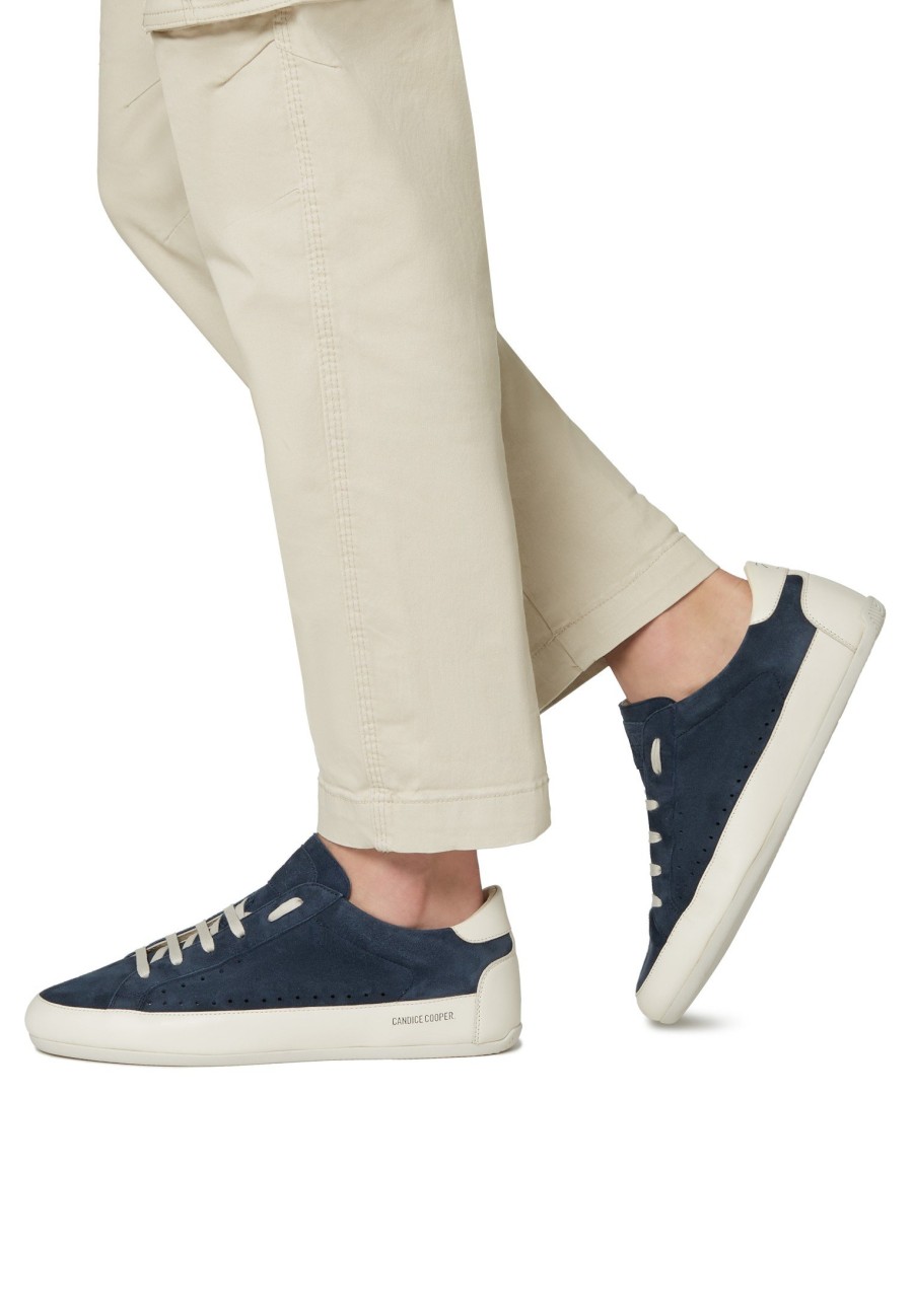 Men Candice Cooper | Danny - Leather And Suede Sneakers - Navy-Cream