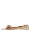 Women Candice Cooper | Candy Bow - Buffed Leather And Suede Ballet Flats - Brown