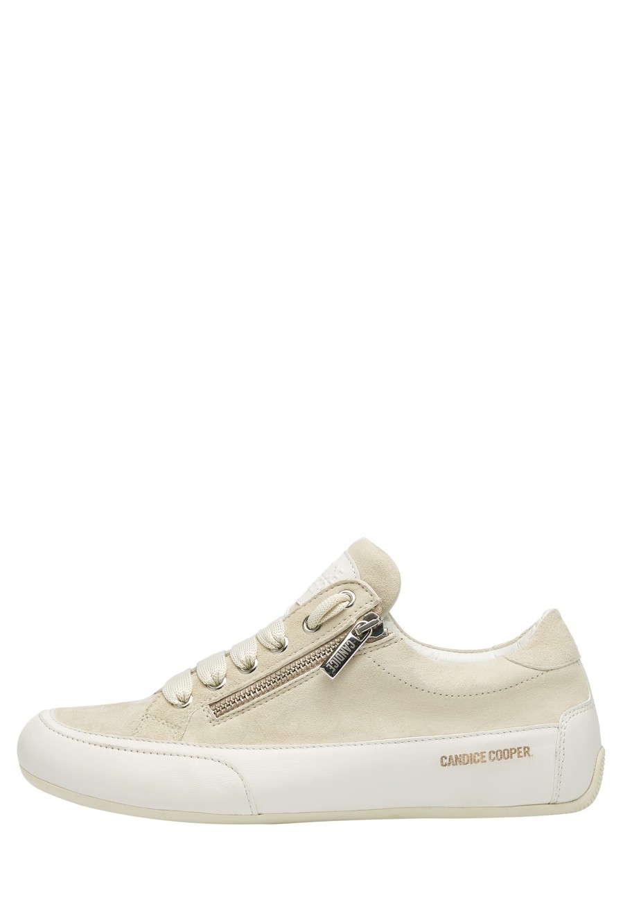 Men Candice Cooper | Rock 1 Zip Chic - Suede Sneakers - Beige