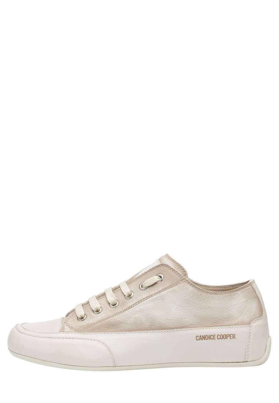 Women Candice Cooper | Rock S - Buffed Leather Sneakers - Cream-Beige