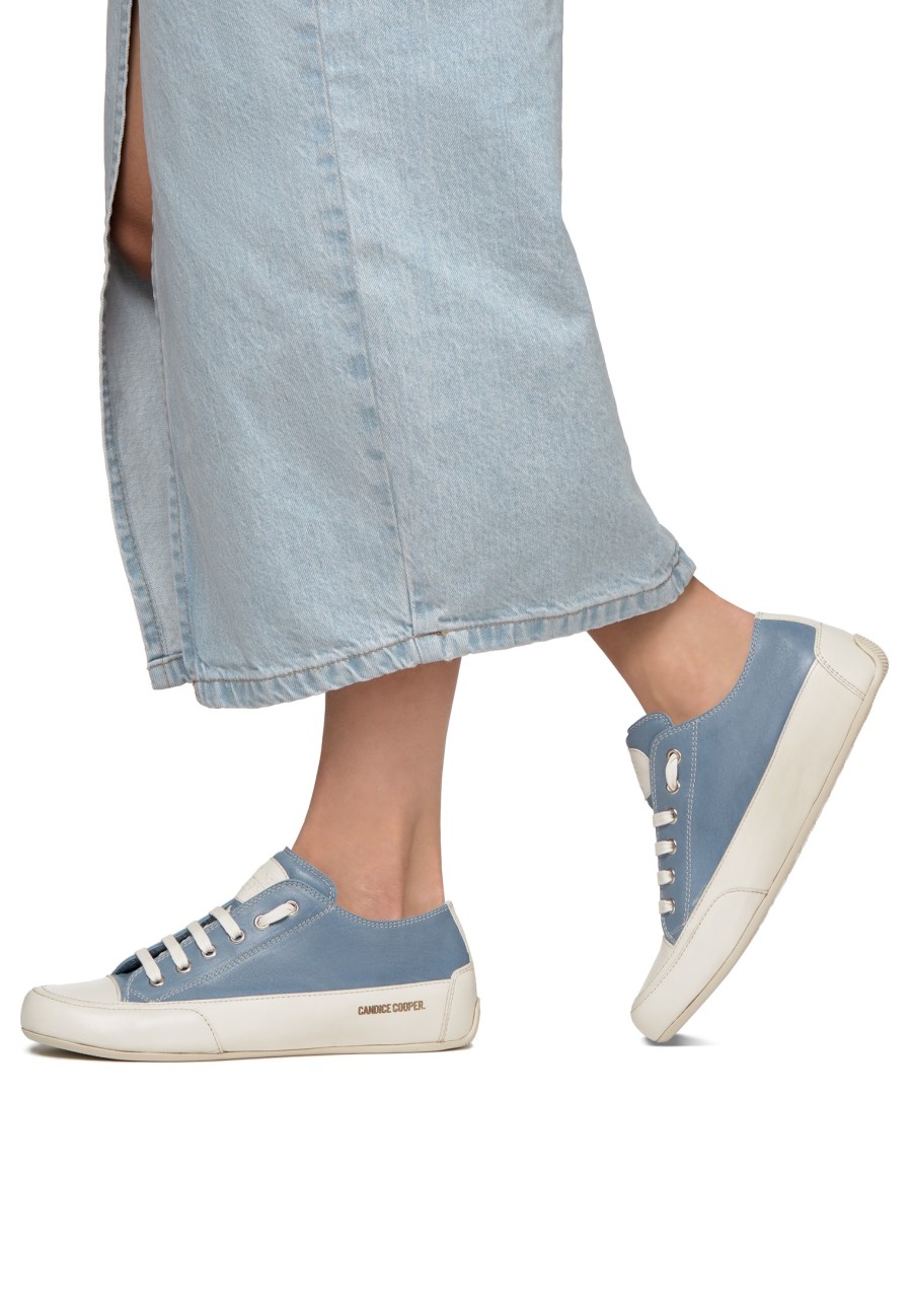 Women Candice Cooper | Buffed Leather Sneakers Skyblue -Rock S