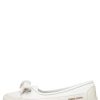 Men Candice Cooper | Candy Bow - Buffed Leather Ballet Flats - White