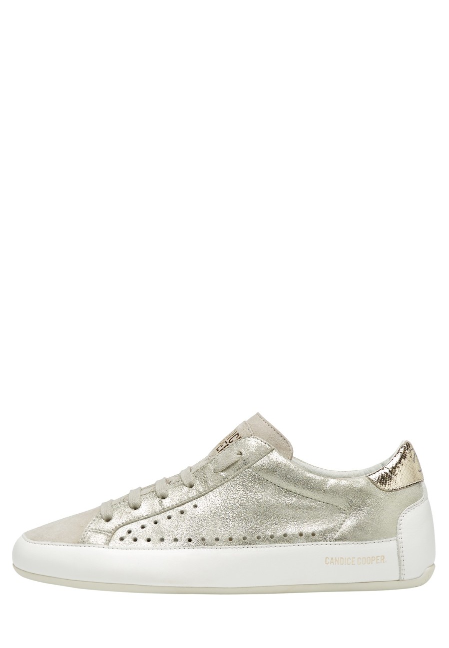 Women Candice Cooper | Dafne - Leather And Suede Sneakers - White-Grey