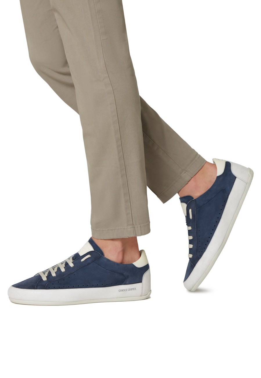 Men Candice Cooper | Danny - Leather And Suede Sneakers - Navy