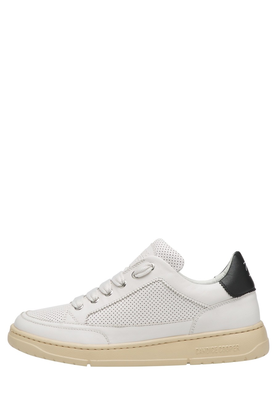 Women Candice Cooper | Velanie Zig - Nappa Leather Sneakers - White-Black