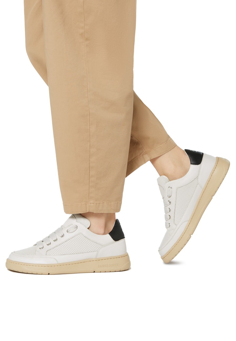 Men Candice Cooper | Velanie Zig - Nappa Leather Sneakers - White-Black