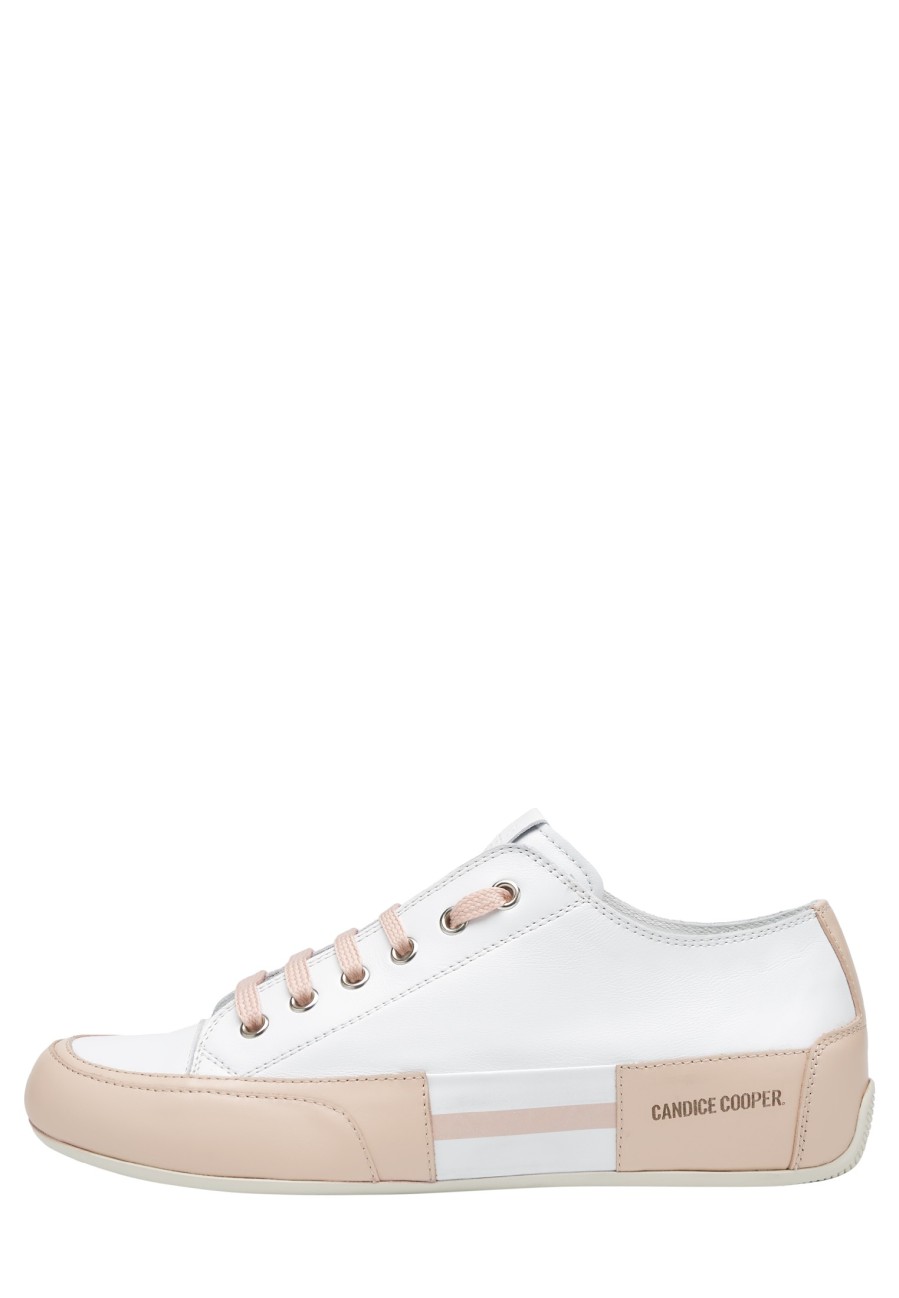 Women Candice Cooper | Rock Patch S - Leather Sneakers - White-Pink