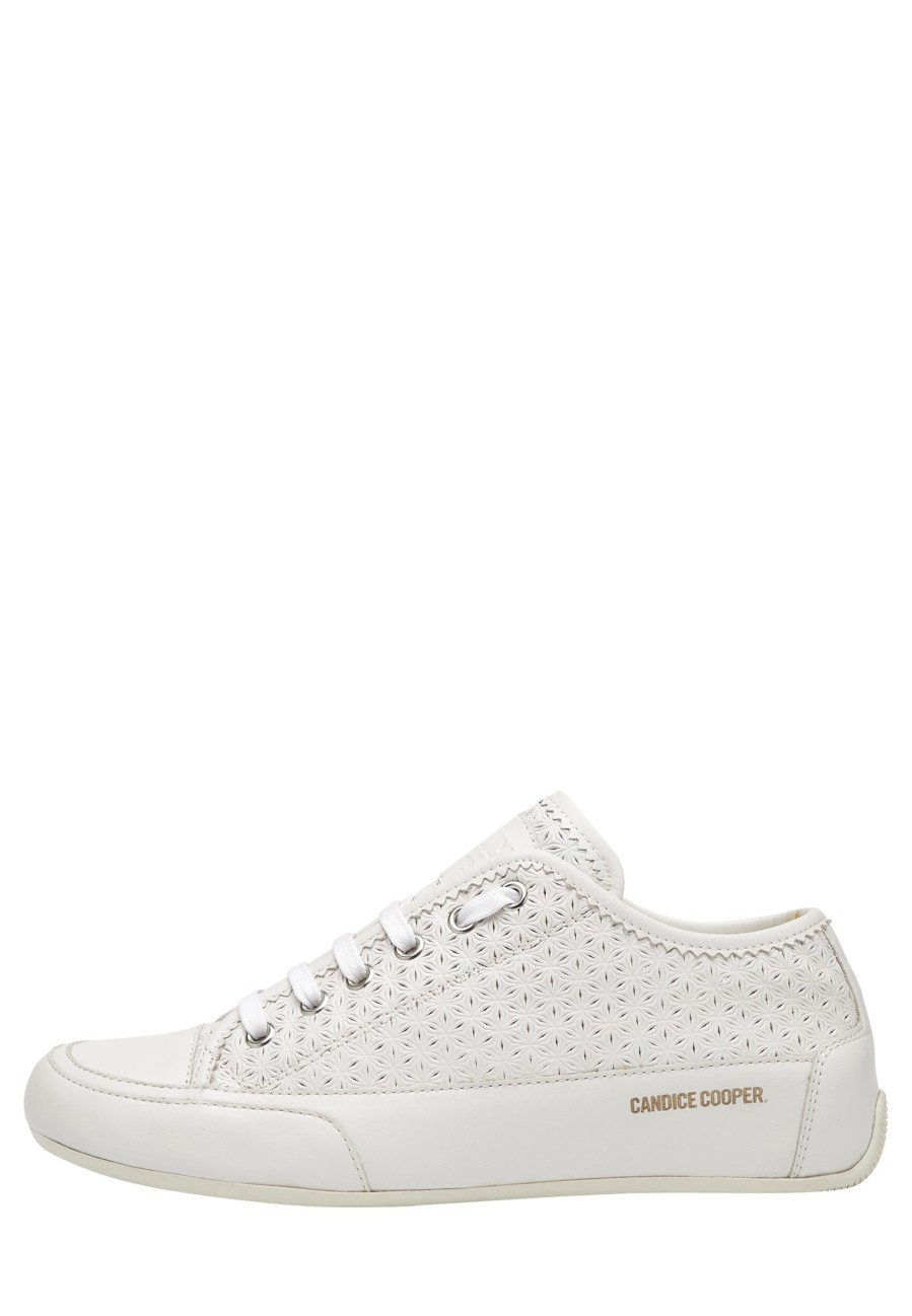 Women Candice Cooper | Rock Piping Zig - Leather Sneakers - White