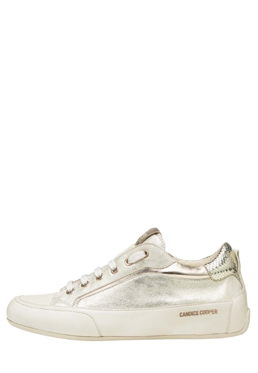 Women Candice Cooper | Kendo - Golden Nappa And Buffed Leather Sneakers - Gold