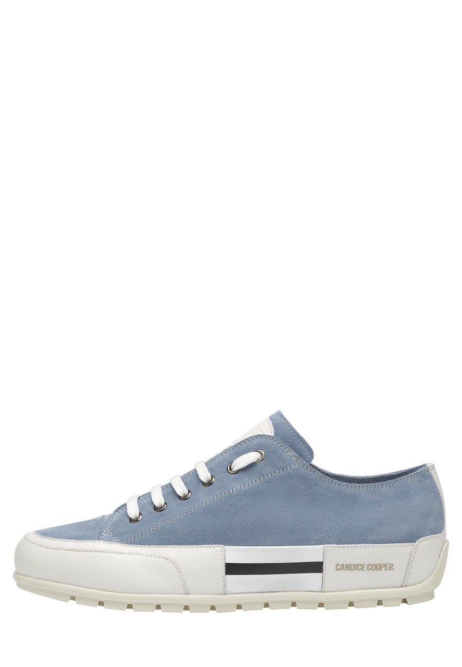 Men Candice Cooper | Sanborn Patch S - Leather And Suede Sneakers - Light Blue