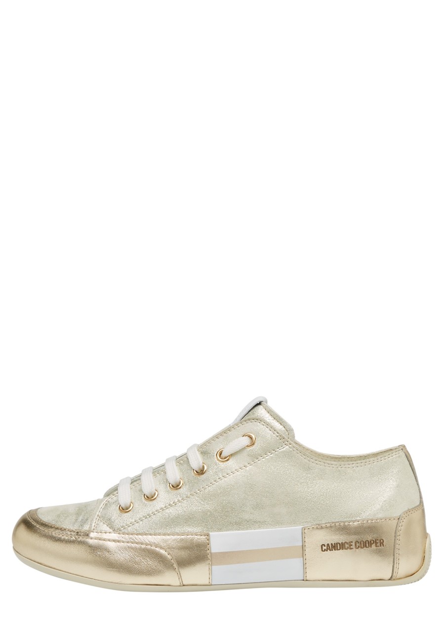 Women Candice Cooper | Rock Patch S - Leather Sneakers - Platinum