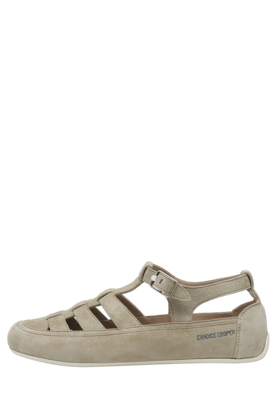 Women Candice Cooper | Rock T-Bar - Suede Sandals - Grey