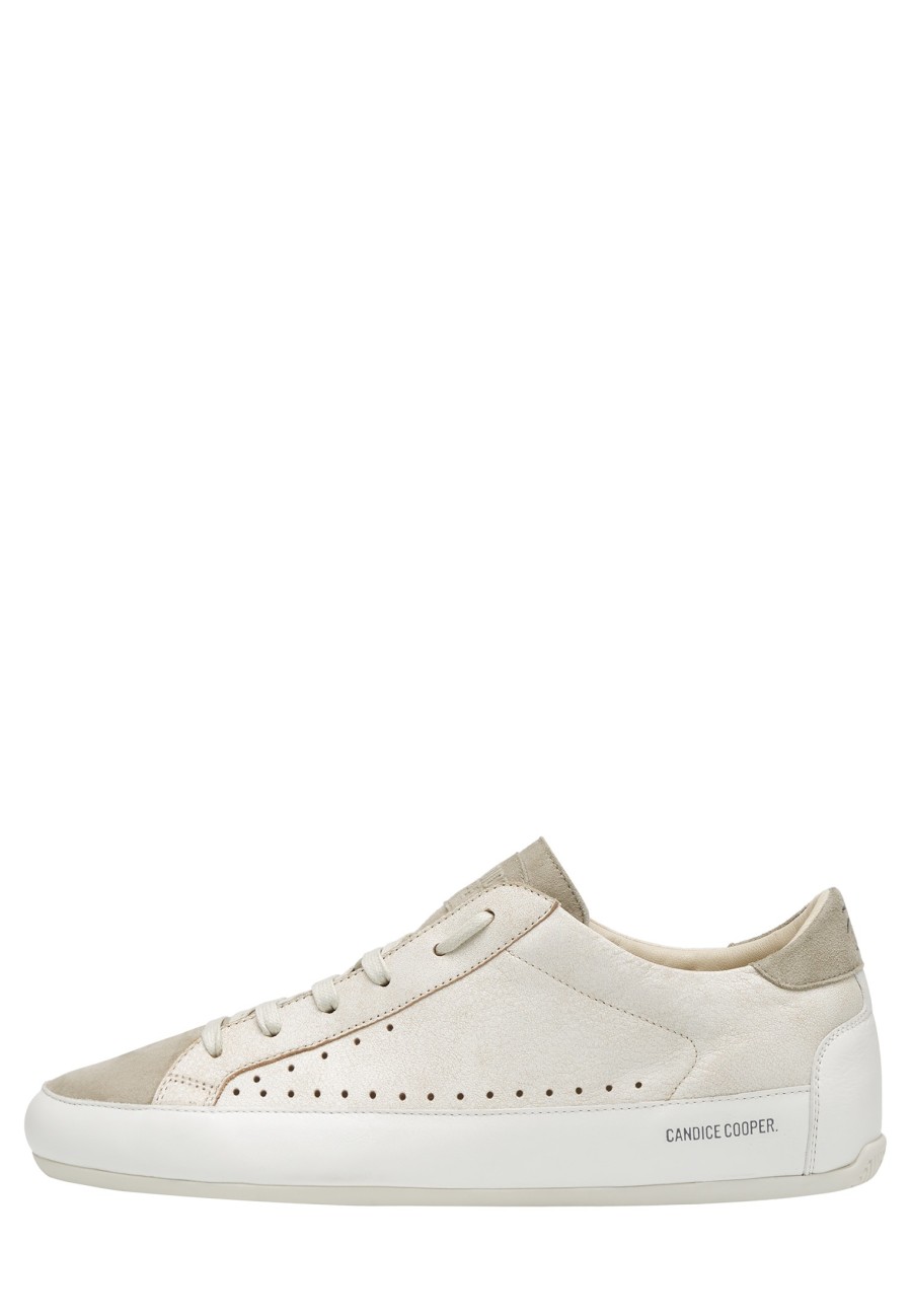 Men Candice Cooper | Danny - Leather And Suede Sneakers - Beige-Grey