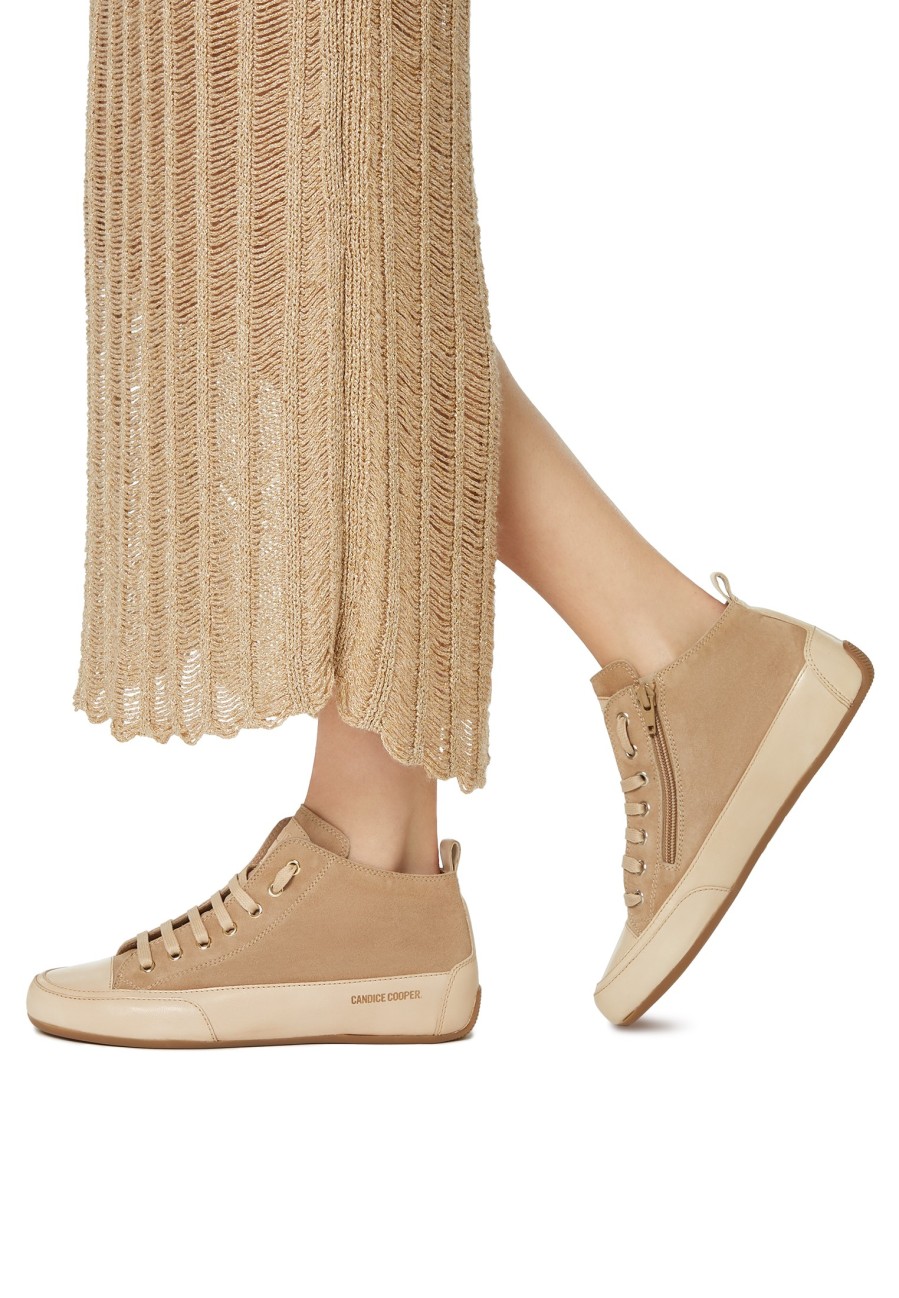 Women Candice Cooper | Mid S - Suede And Buffed Leather Ankle Sneakers - Light Brown