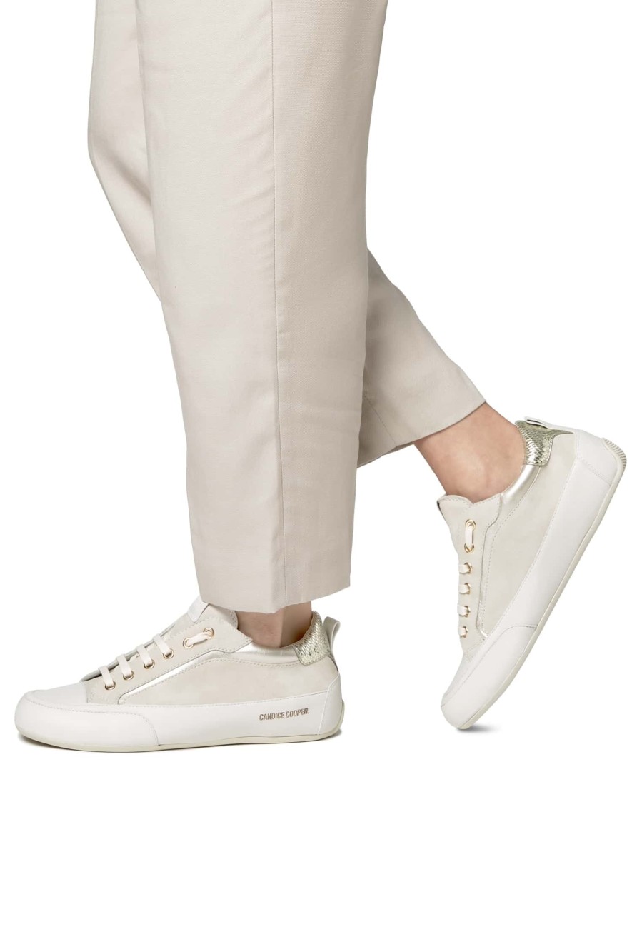 Women Candice Cooper | Kendo - Leather And Suede Sneakers - Beige