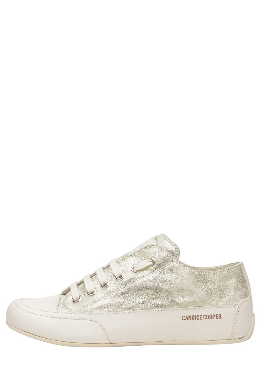 Women Candice Cooper | Fade-Effect Leather Sneakers Gold -Rock S