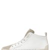 Men Candice Cooper | Dafne Mid - Leather And Suede Ankle Sneakers - White-Grey