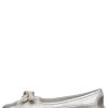 Women Candice Cooper | Silver Nappa Leather Ballet Flats Silver -Candy Bow