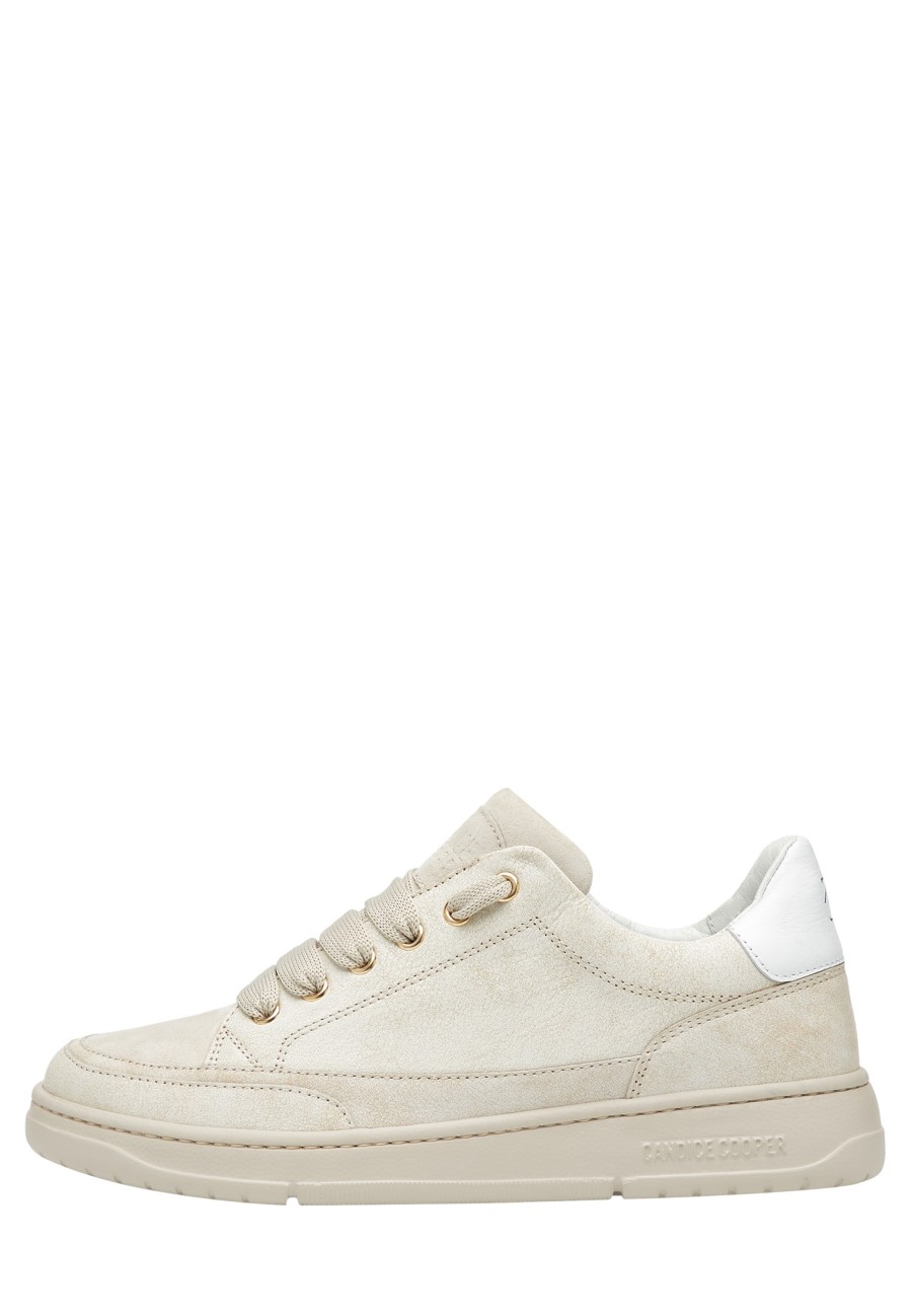 Men Candice Cooper | Velanie Chic - Leather And Suede Sneakers - Beige-White