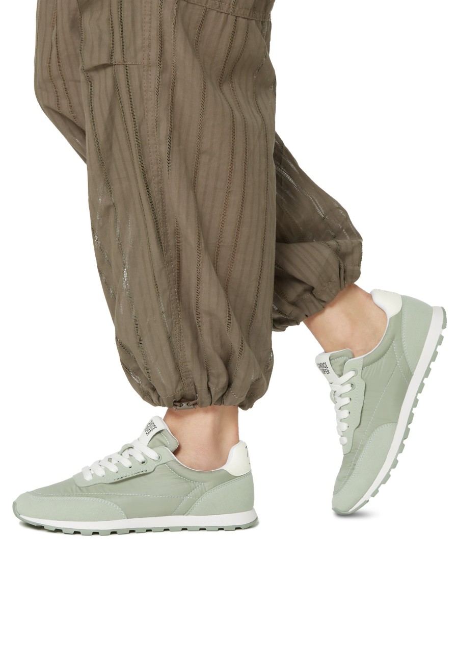 Women Candice Cooper | Plume. - Suede And Technical Fabric Sneakers - Mint