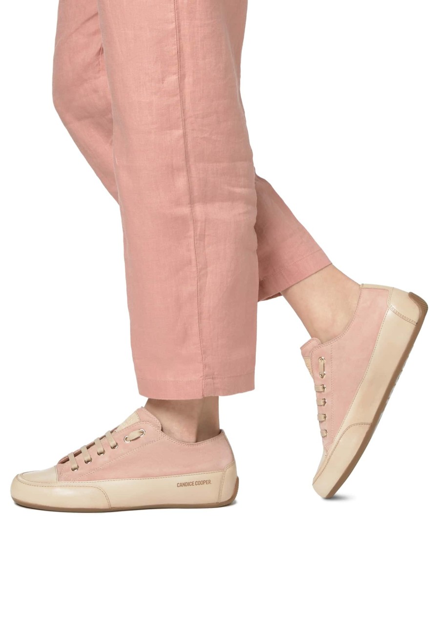 Women Candice Cooper | Rock S - Buffed Leather And Suede Sneakers - Pink