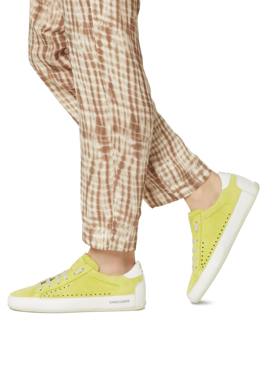 Women Candice Cooper | Dafne - Leather And Suede Sneakers - Yellow