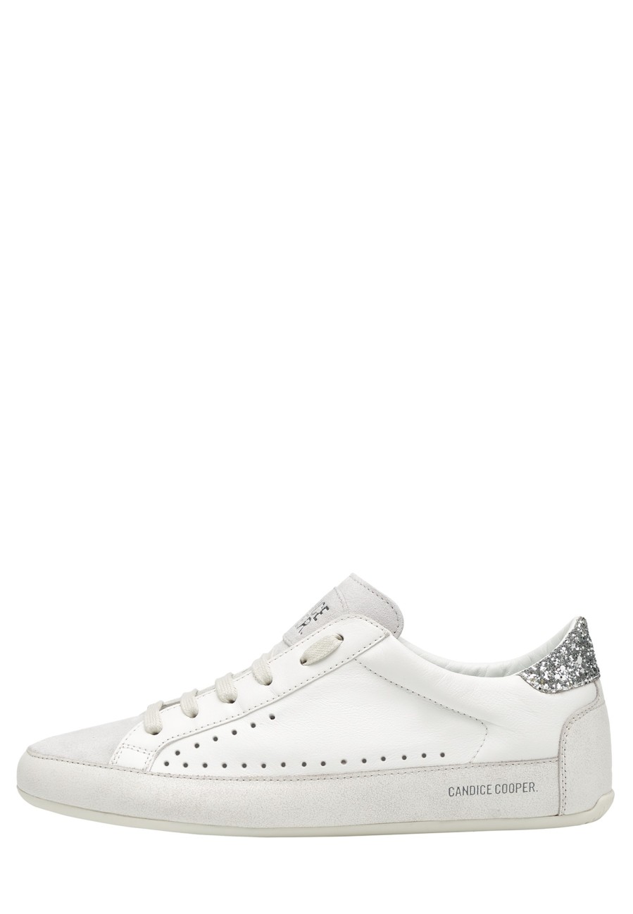 Women Candice Cooper | Dafne - Leather And Suede Sneakers - Grey-White