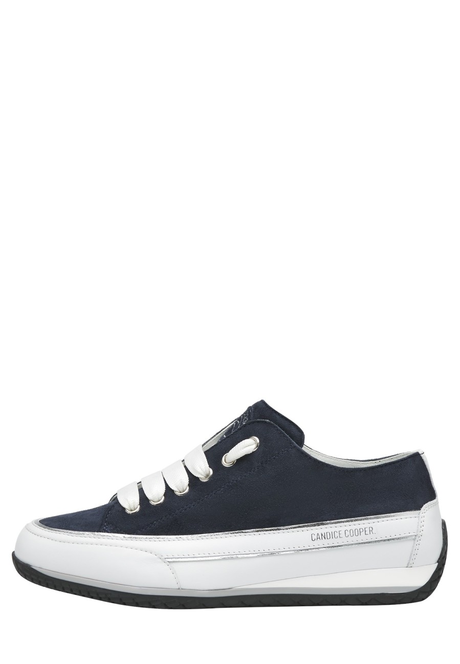 Women Candice Cooper | Janis Strip Chic S - Suede Sneakers - White-Navy